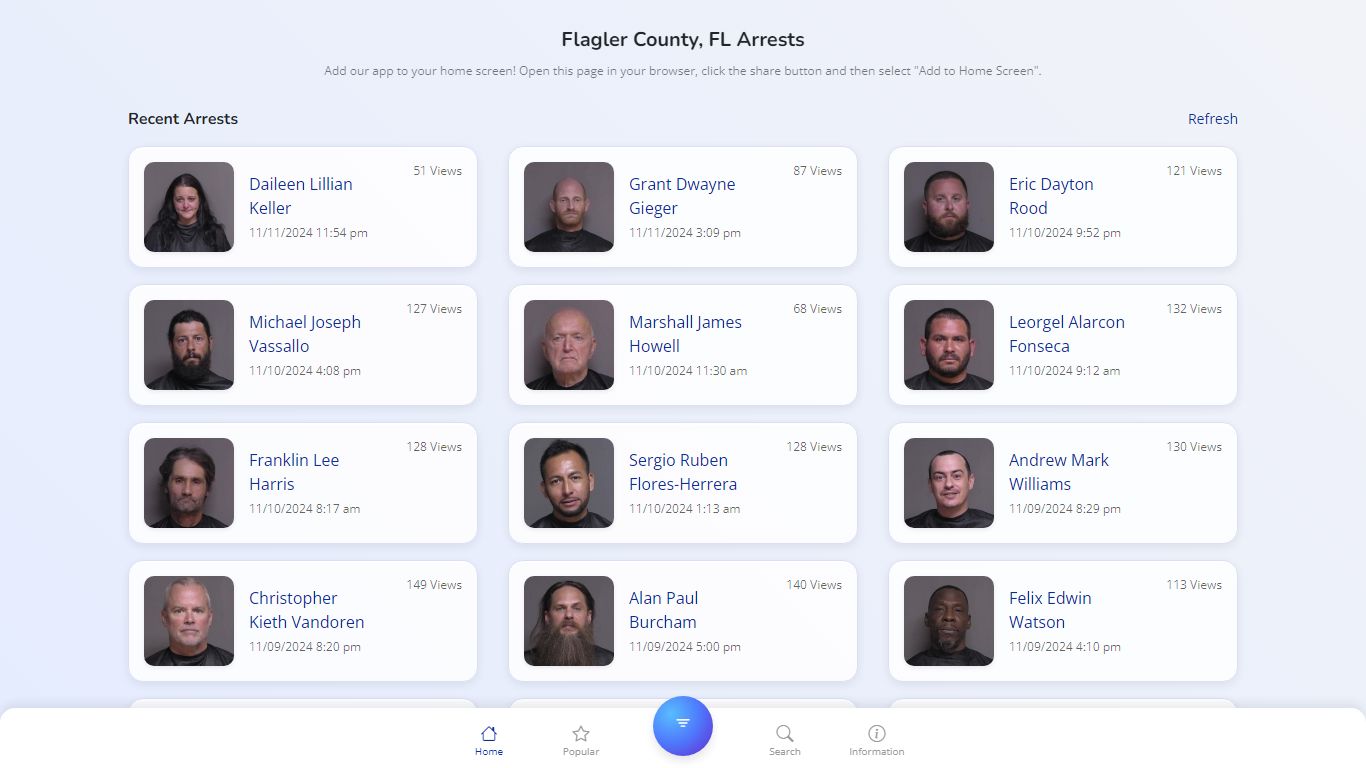 Flagler County, FL Arrests - Public Jail Records